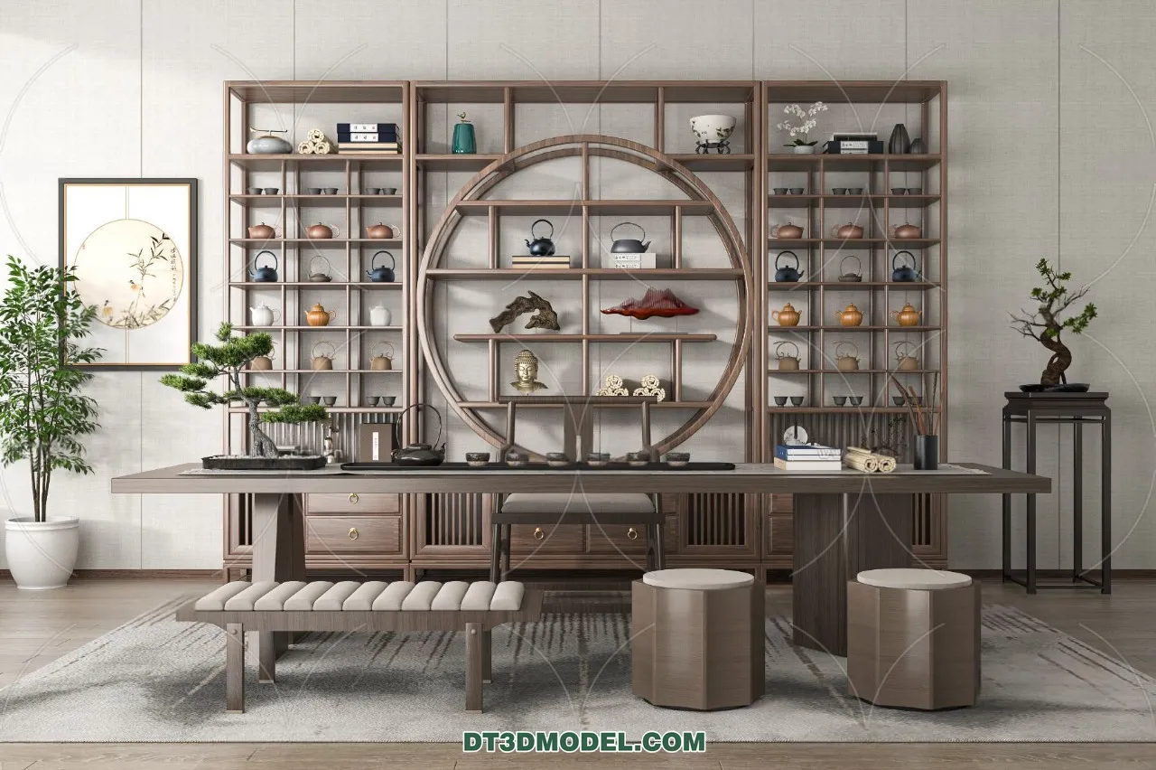 TEA TABLE - 3D Model For Interior Design - 169