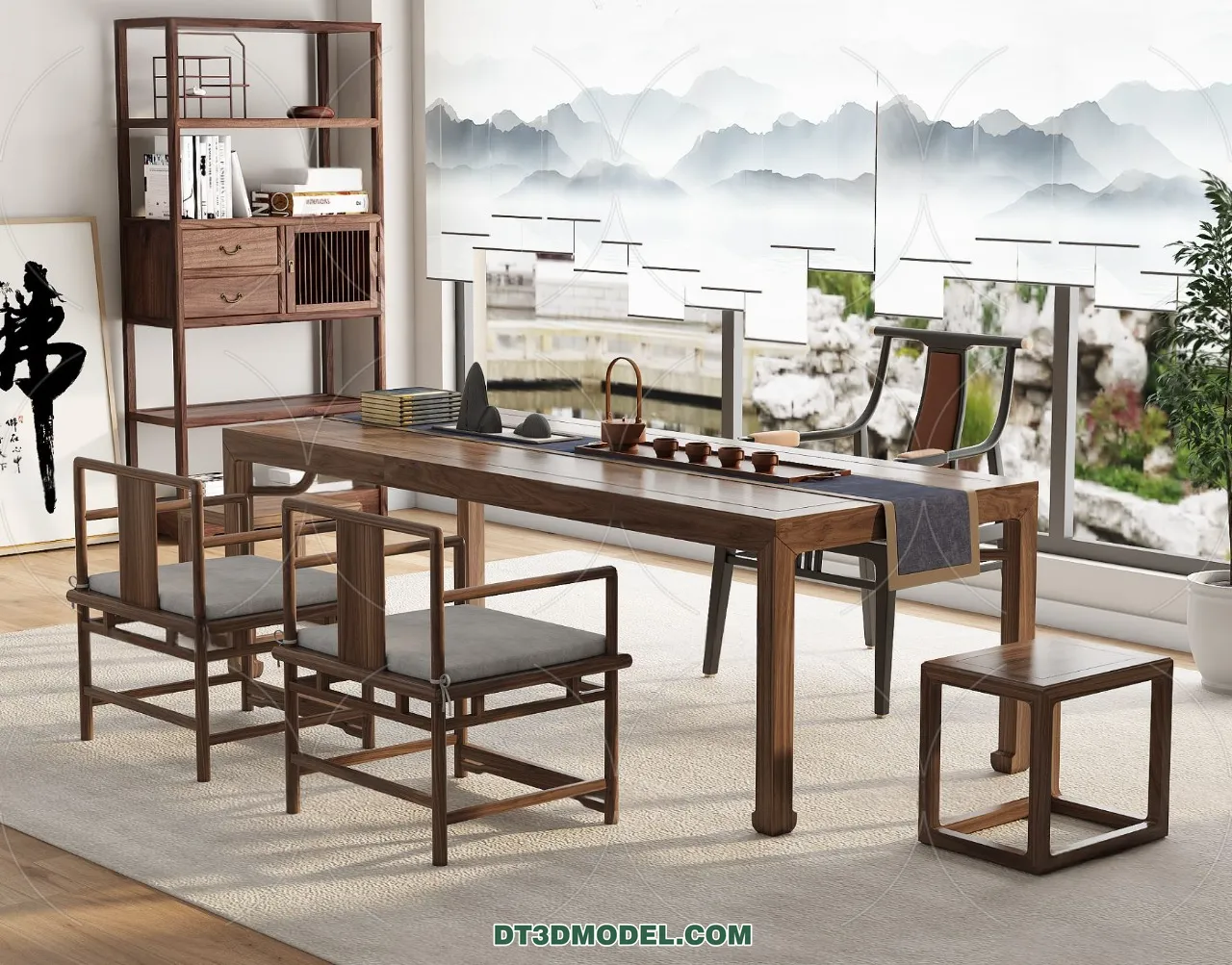 TEA TABLE - 3D Model For Interior Design - 173