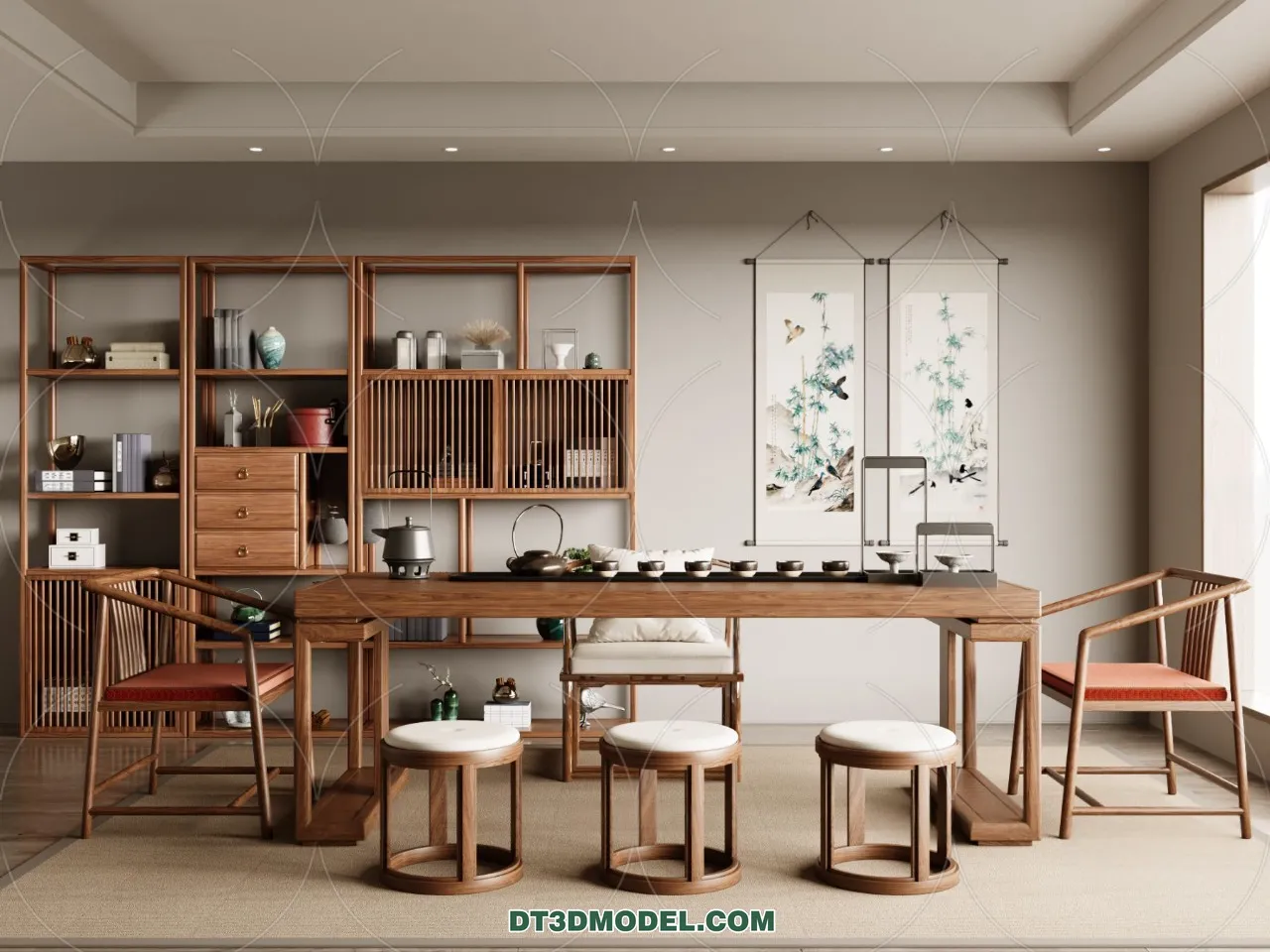 TEA TABLE - 3D Model For Interior Design - 177