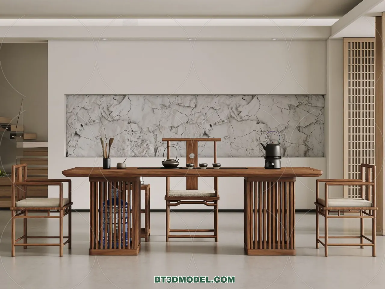 TEA TABLE - 3D Model For Interior Design - 186