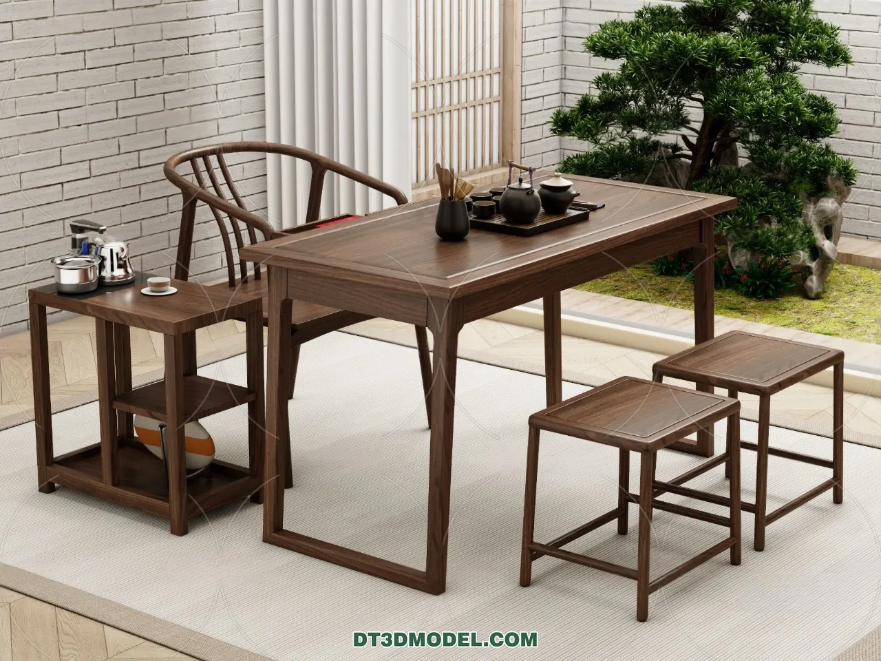 TEA TABLE - 3D Model For Interior Design - 187