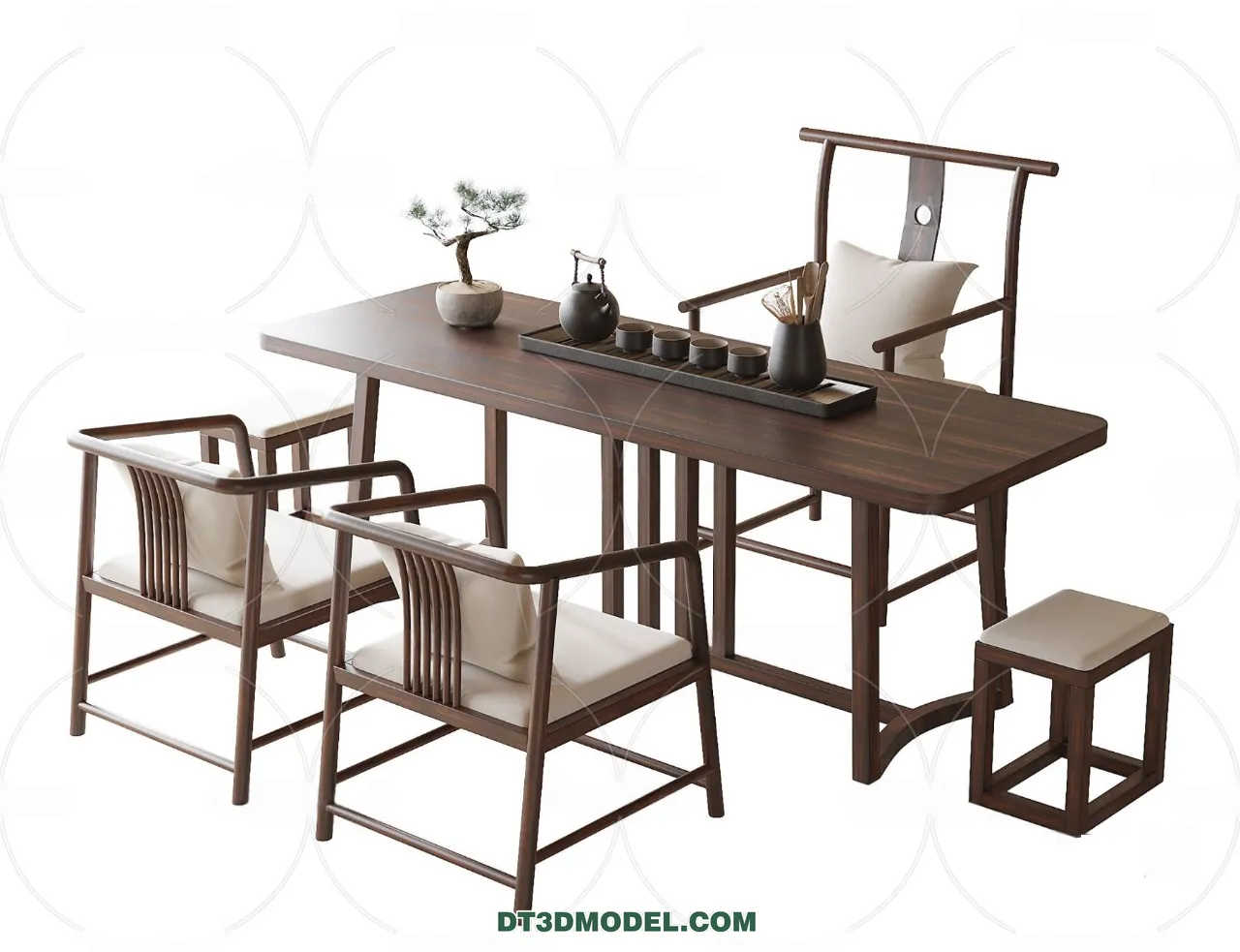 TEA TABLE - 3D Model For Interior Design - 188