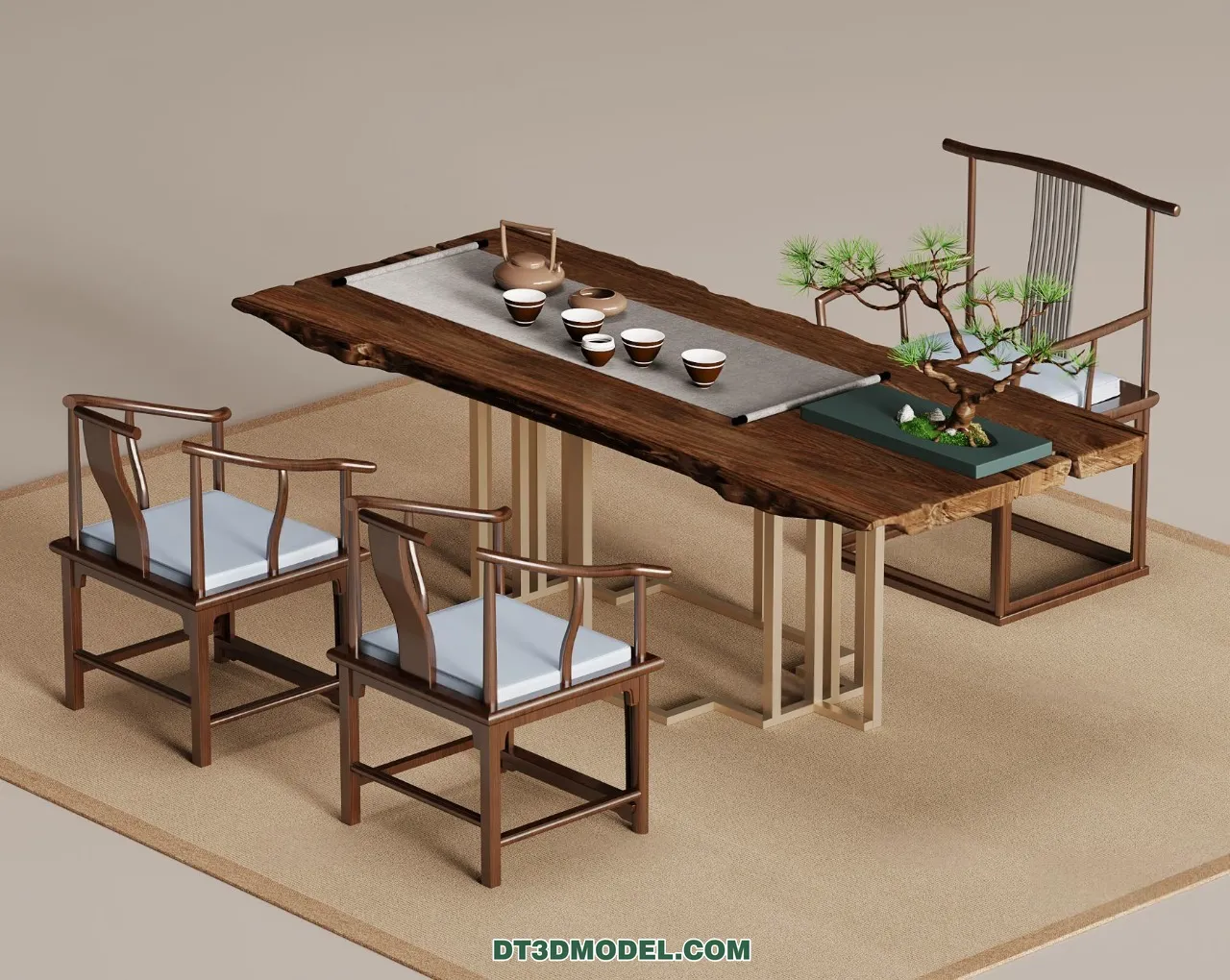 TEA TABLE - 3D Model For Interior Design - 194