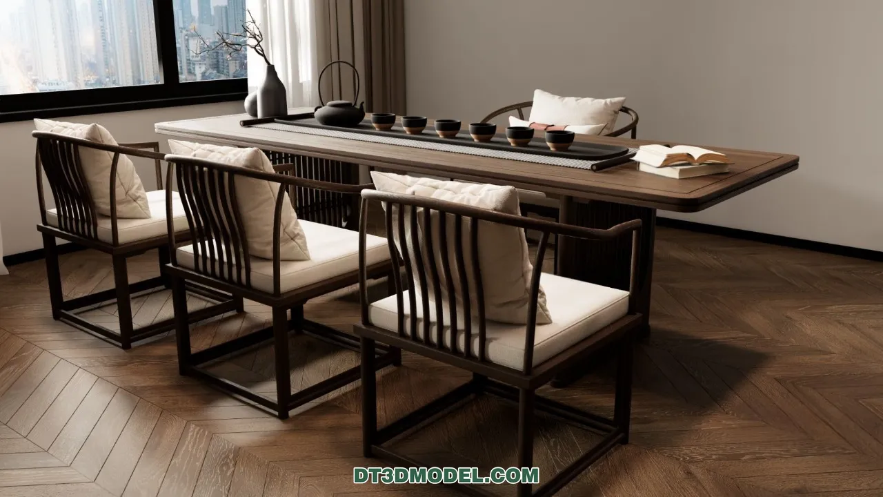 TEA TABLE - 3D Model For Interior Design - 196