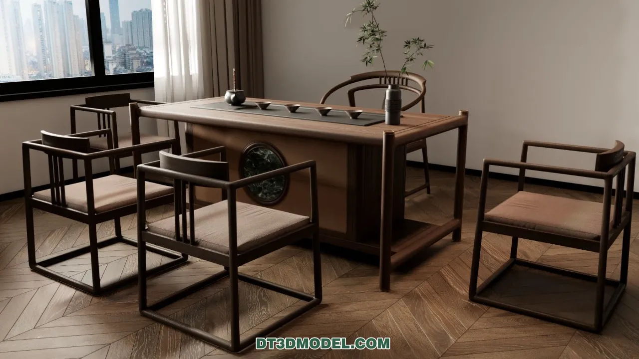 TEA TABLE - 3D Model For Interior Design - 198