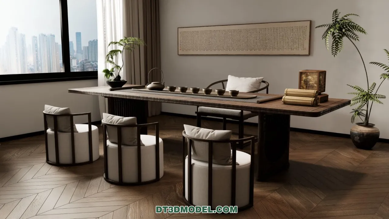 TEA TABLE - 3D Model For Interior Design - 199
