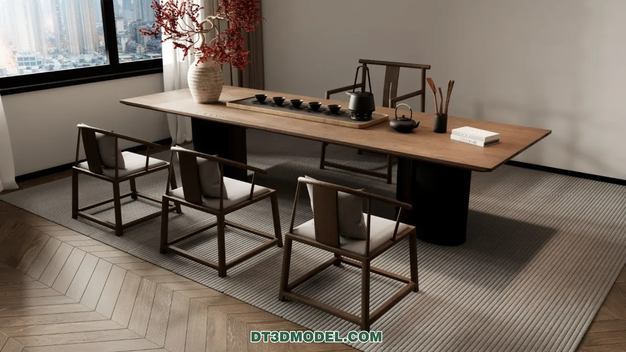 TEA TABLE - 3D Model For Interior Design - 200