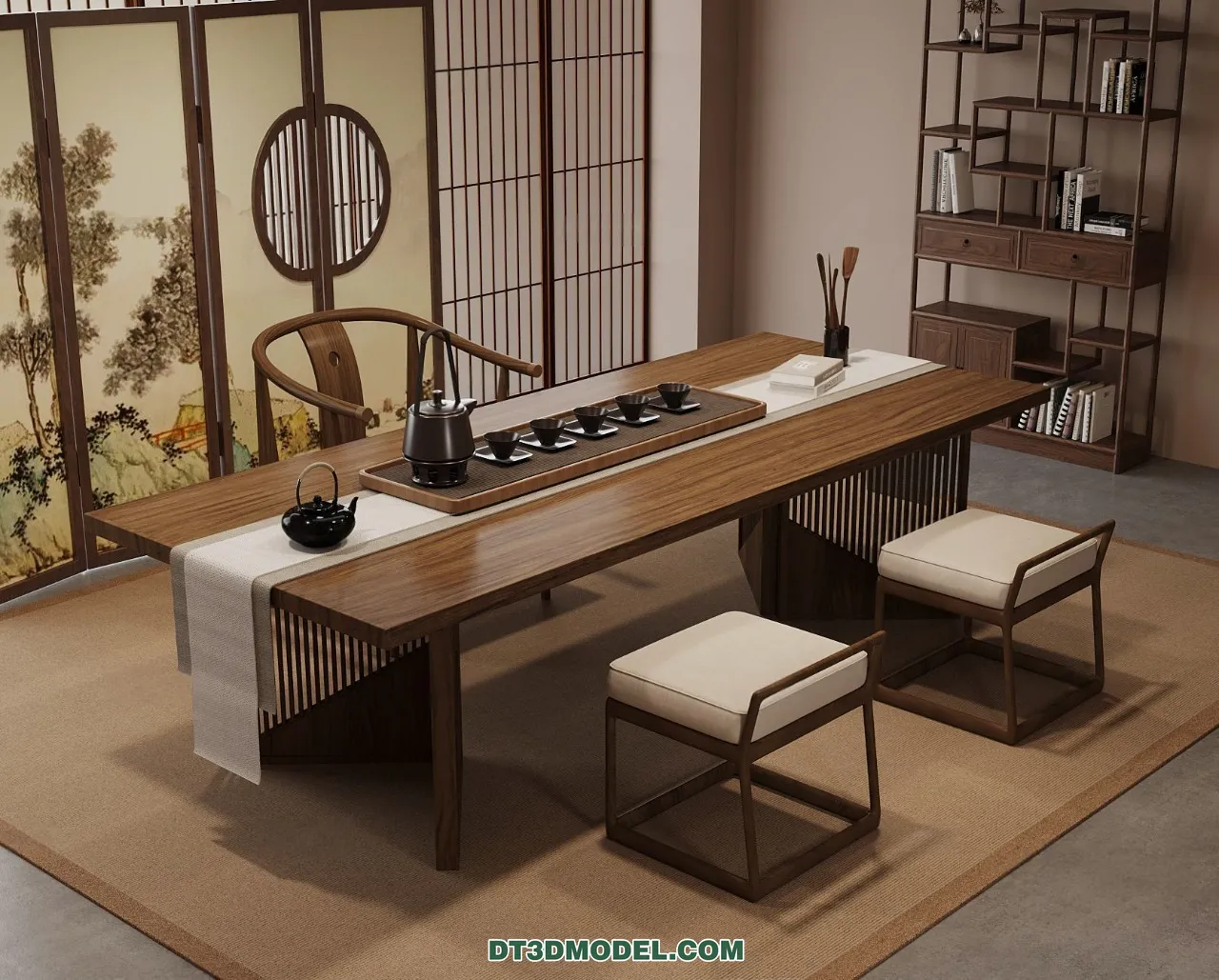 TEA TABLE - 3D Model For Interior Design - 201