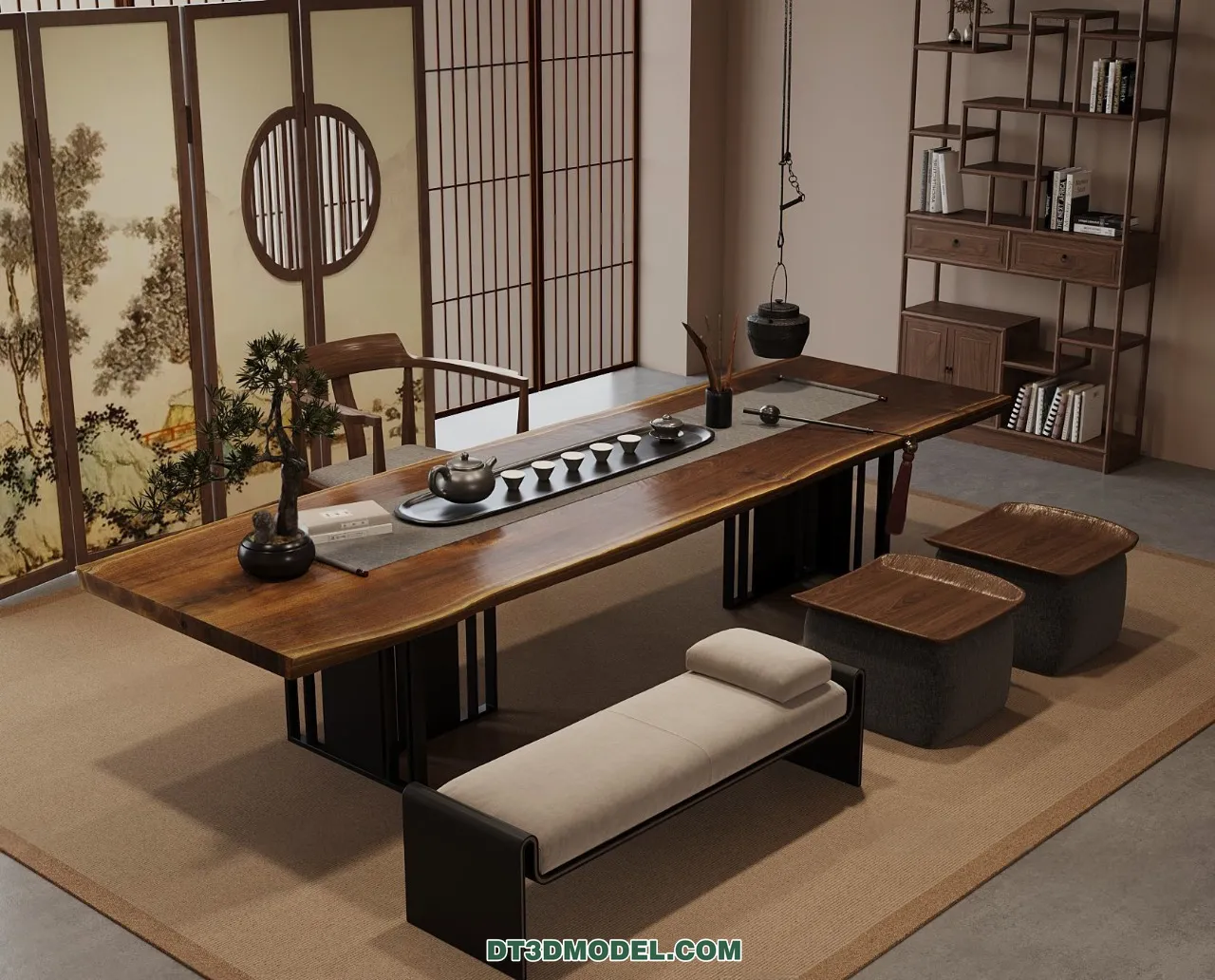 TEA TABLE - 3D Model For Interior Design - 203