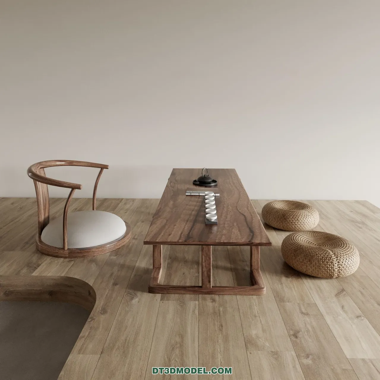TEA TABLE - 3D Model For Interior Design - 213