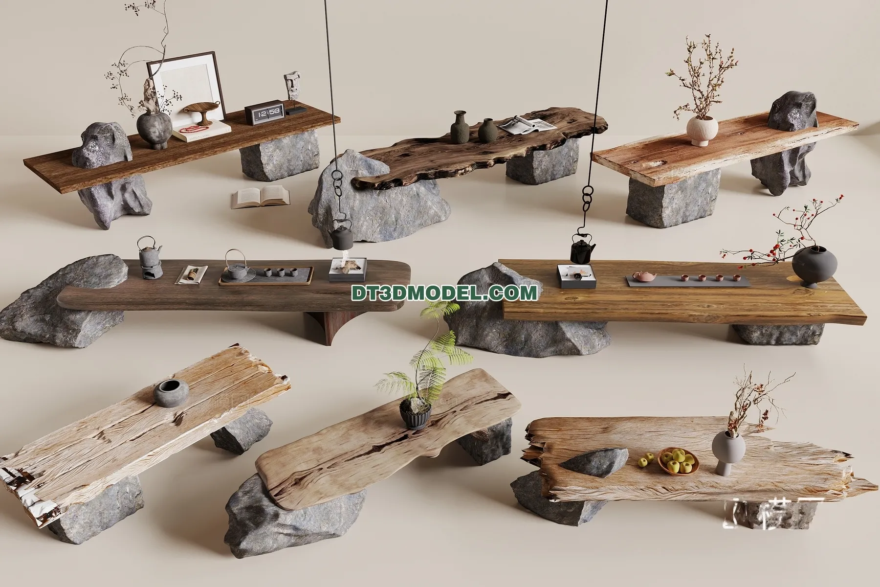 TEA TABLE - 3D Model For Interior Design - 216