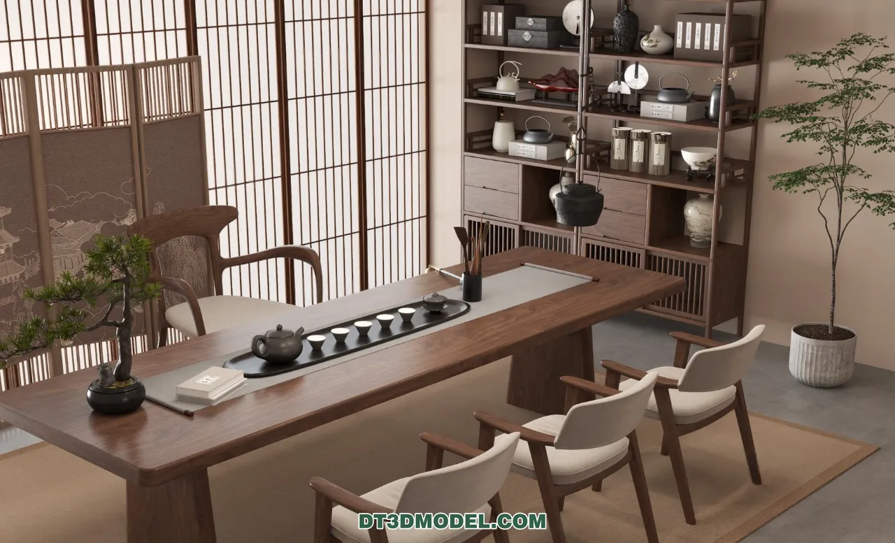 TEA TABLE - 3D Model For Interior Design - 218