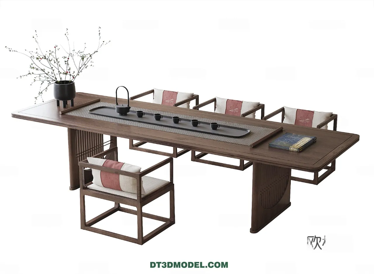 TEA TABLE - 3D Model For Interior Design - 223