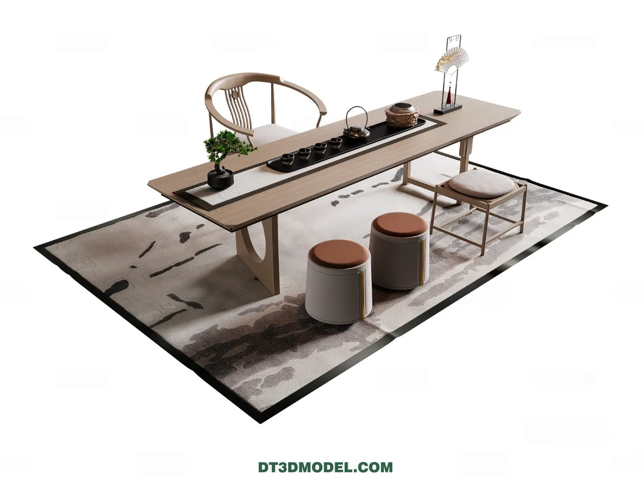 TEA TABLE - 3D Model For Interior Design - 230