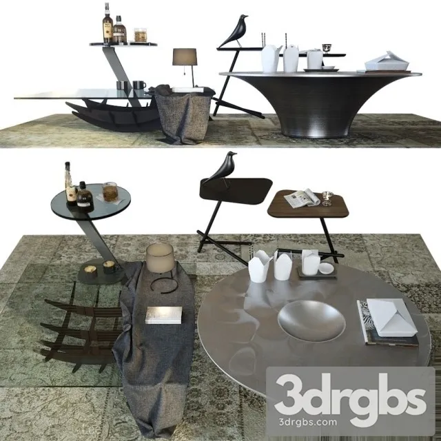 Tea Table Decor Set 3D Model Free