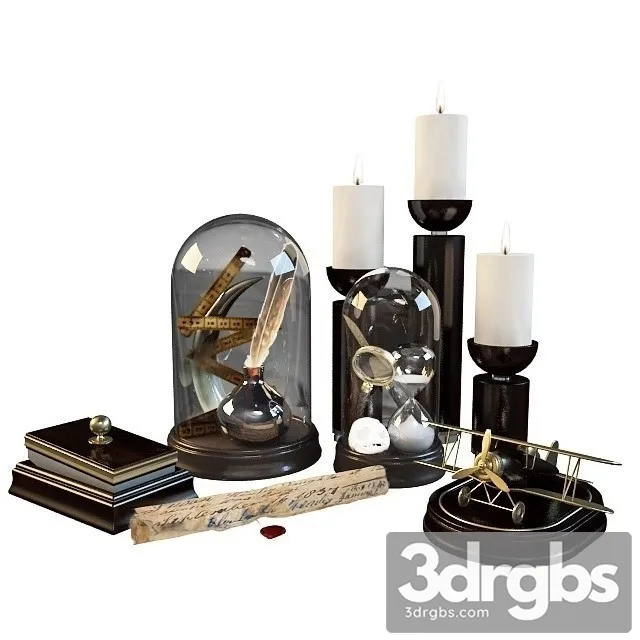 Tea Table Decoration Set 3D Model Download