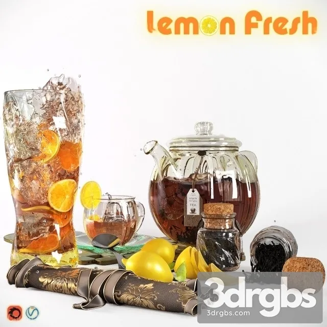 Tea With Lemon 3D Model Free