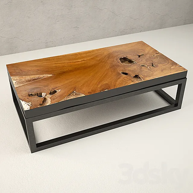 Teak Coffee Table 3D Model