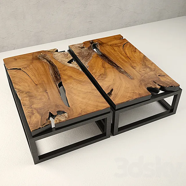 Teak Coffee Table 3DModel