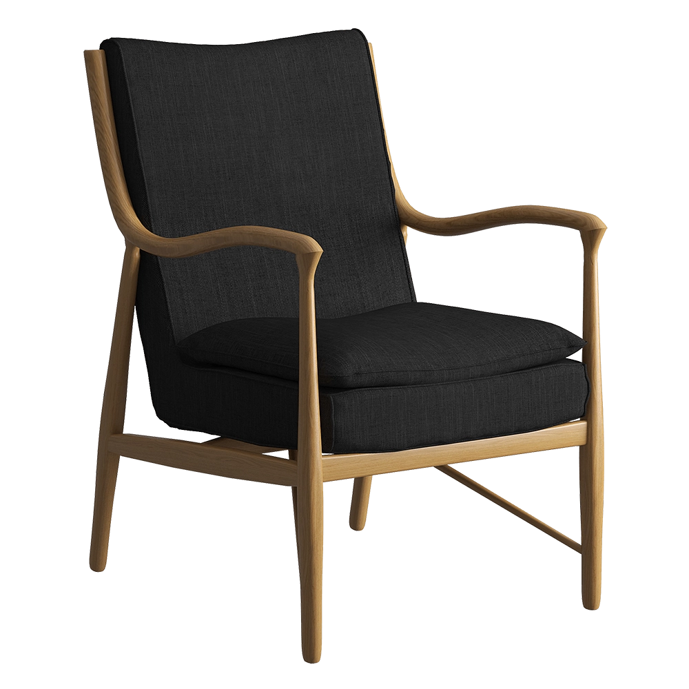 Teak House - Armchair Martha Graphite Natural 3D Model