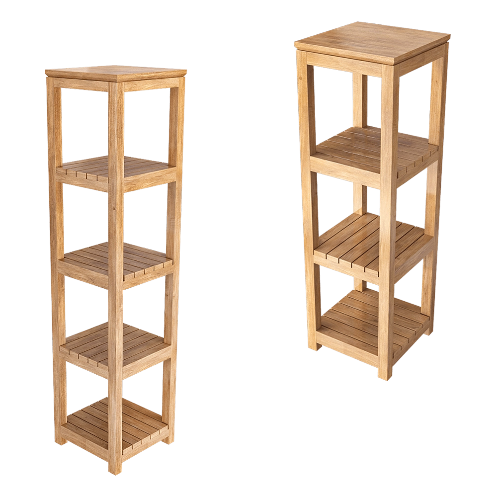 Teak House - Bathroom rack 3D Model