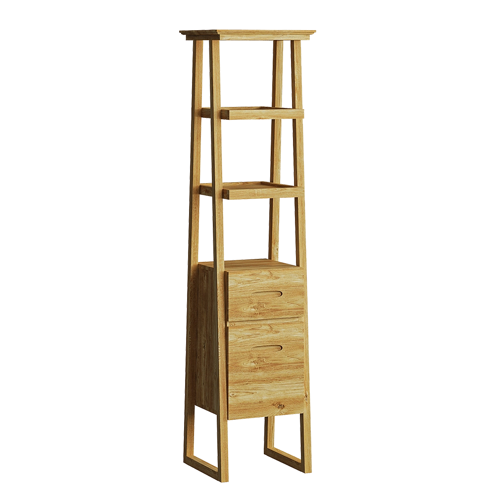 Teak House - Bathroom rack Mizu 3D Model