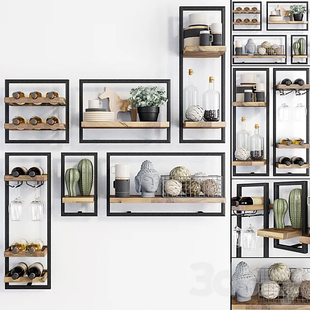 Teak House (Loft) - d-Bodhi Shelfmate_set 3 3D Model