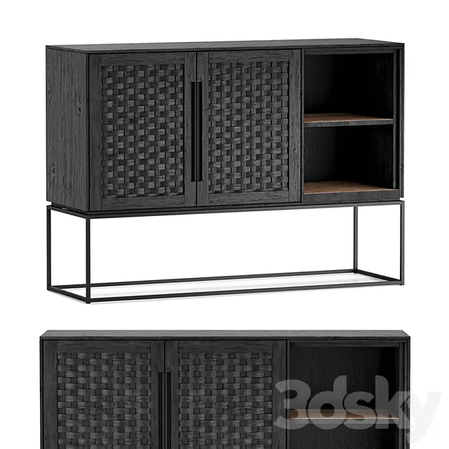 Teak House - Tall chest of drawers Karma 140 3D Model