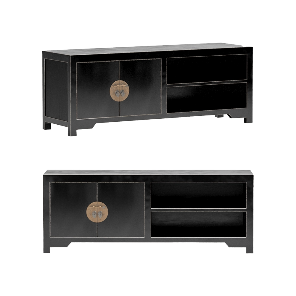 Teak House - TV cabinet Jixi Black 3D Model