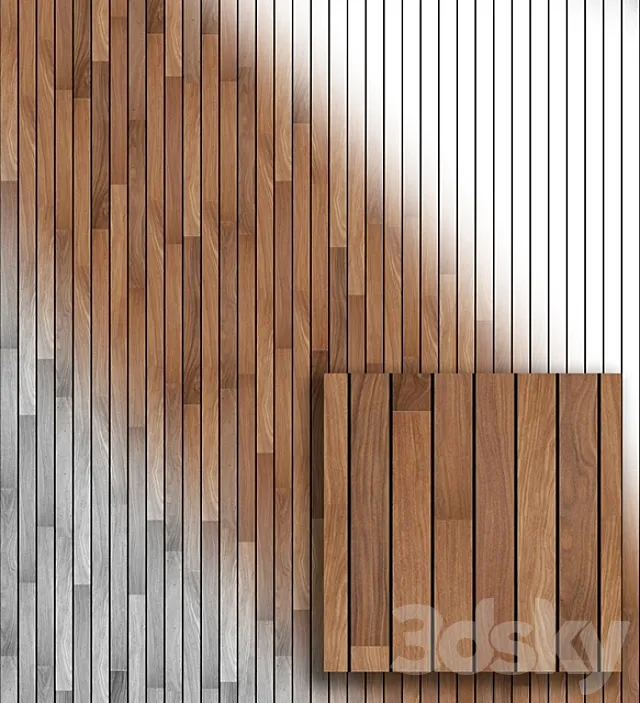 Teak planks 3D Model
