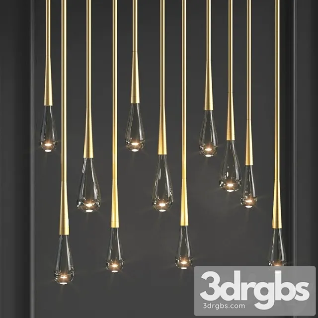 Teardrop 2.0 chandelier the pour par design haus liberty 3D Model Free