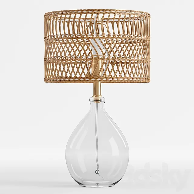 Teardrop Glass Table Lamp 3D Model