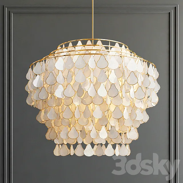 Teardrops capiz chandelier 3DModel
