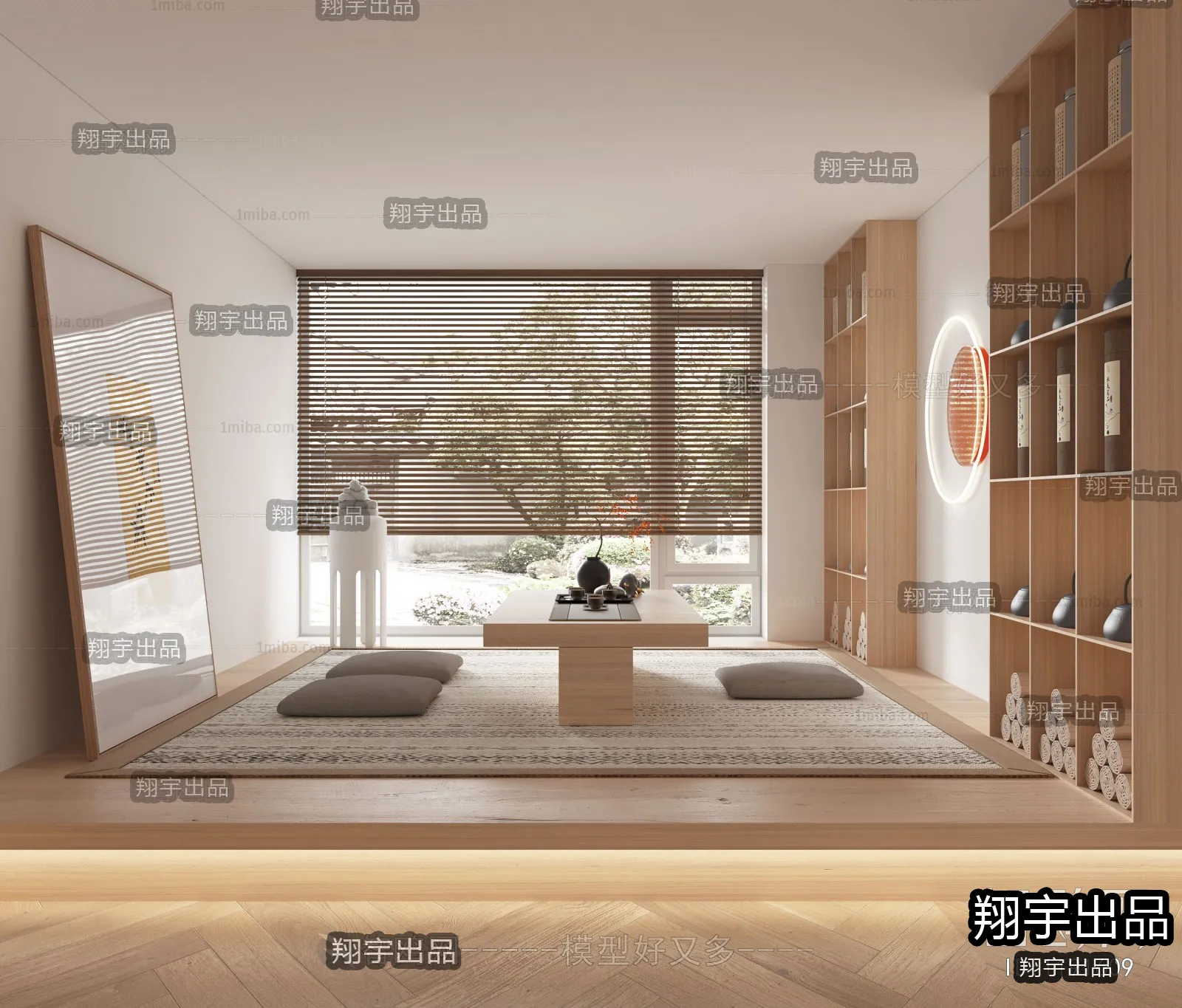 Tearoom 3D Interior Scene - Japanese Style - 001