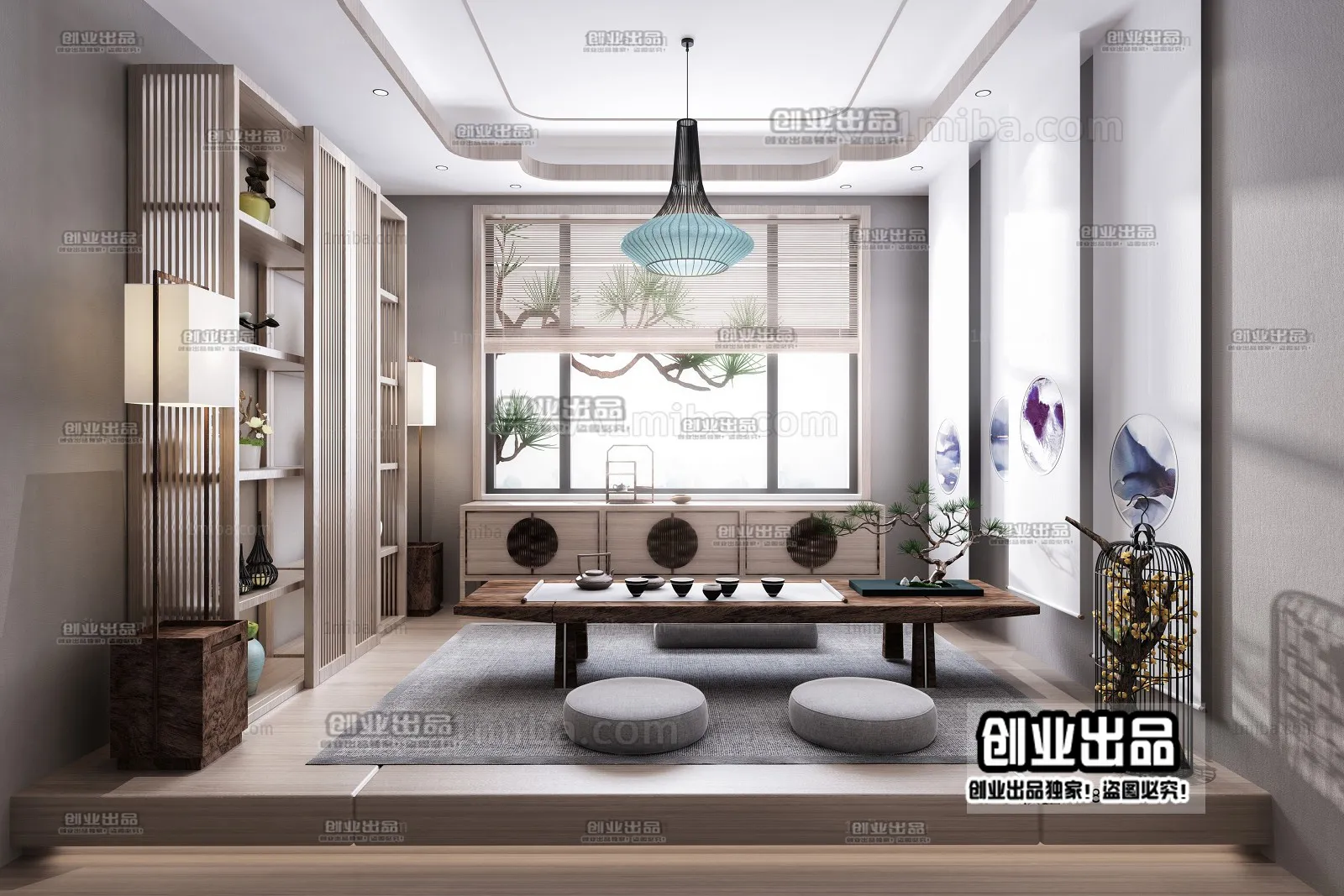 Tearoom 3D Interior Scene - Japanese Style - 004