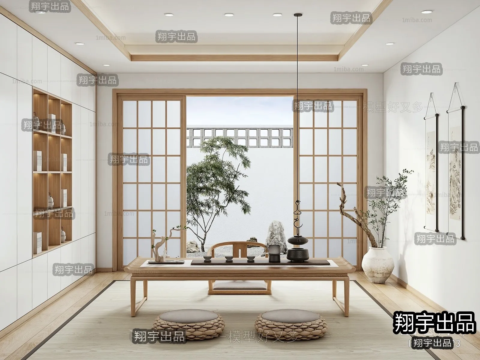 Tearoom 3D Interior Scene - Japanese Style - 010