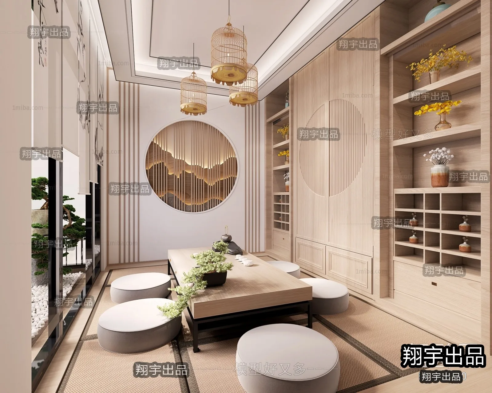 Tearoom 3D Interior Scene - Japanese Style - 013