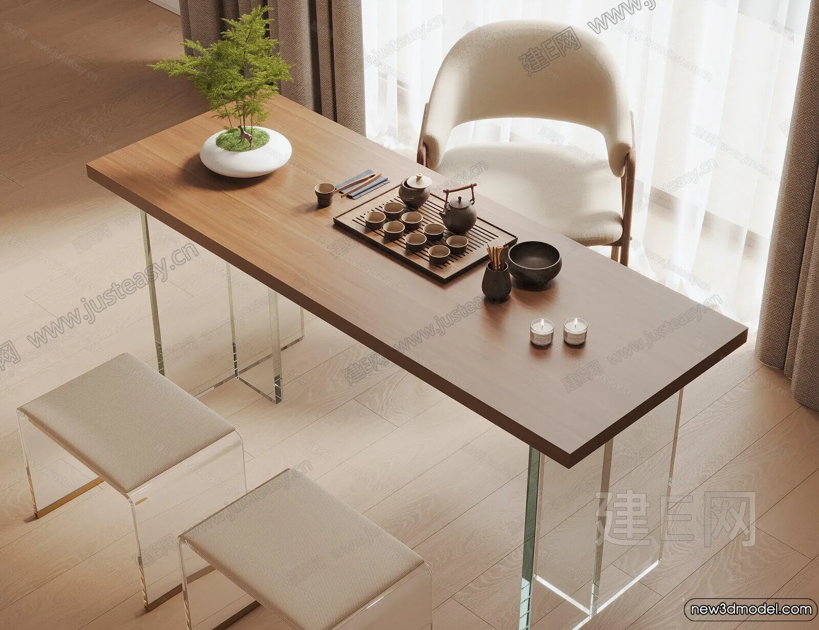 Tearoom - 3D Models - 3D Interior Scenes - 001