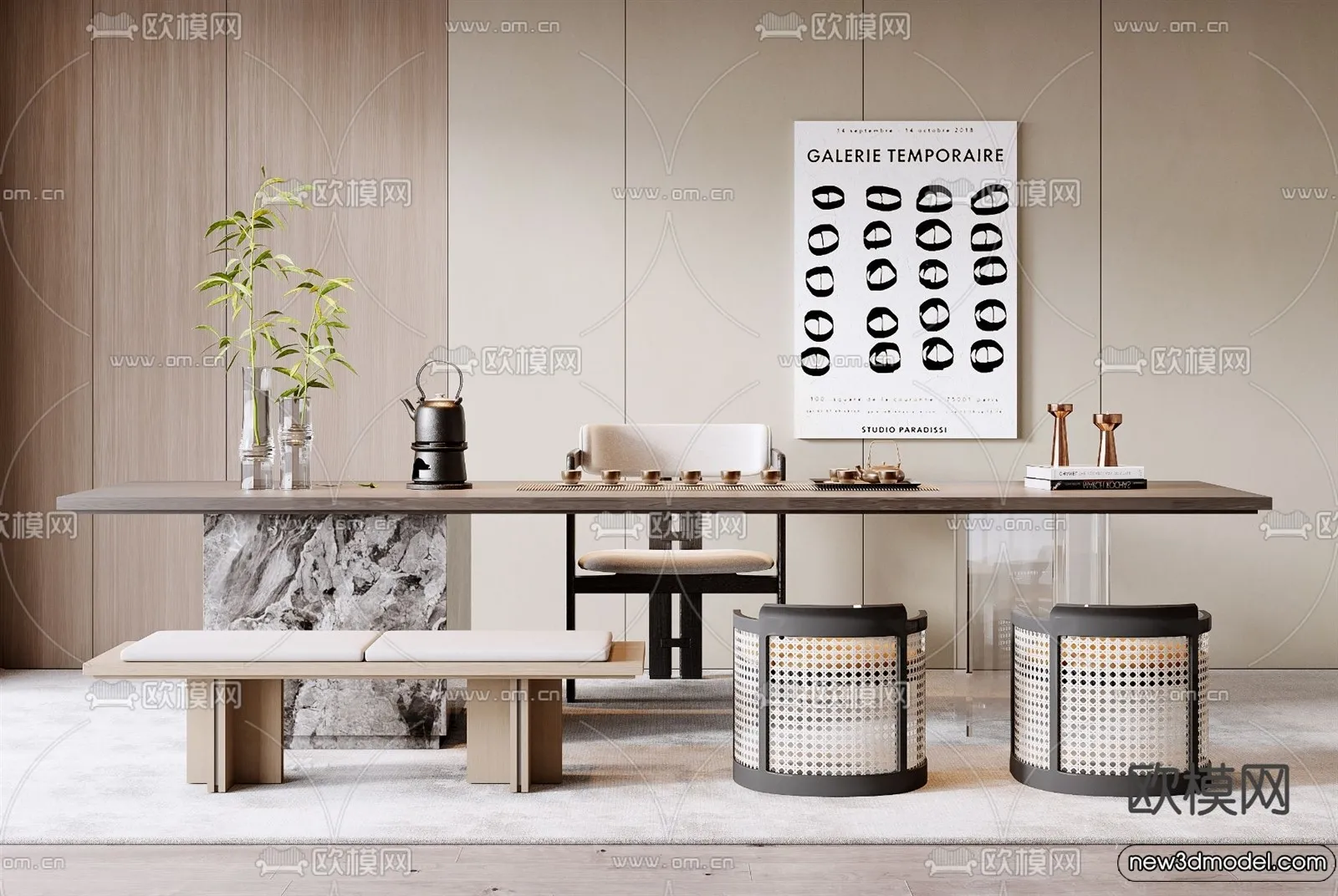 Tearoom - 3D Models - 3D Interior Scenes - 011