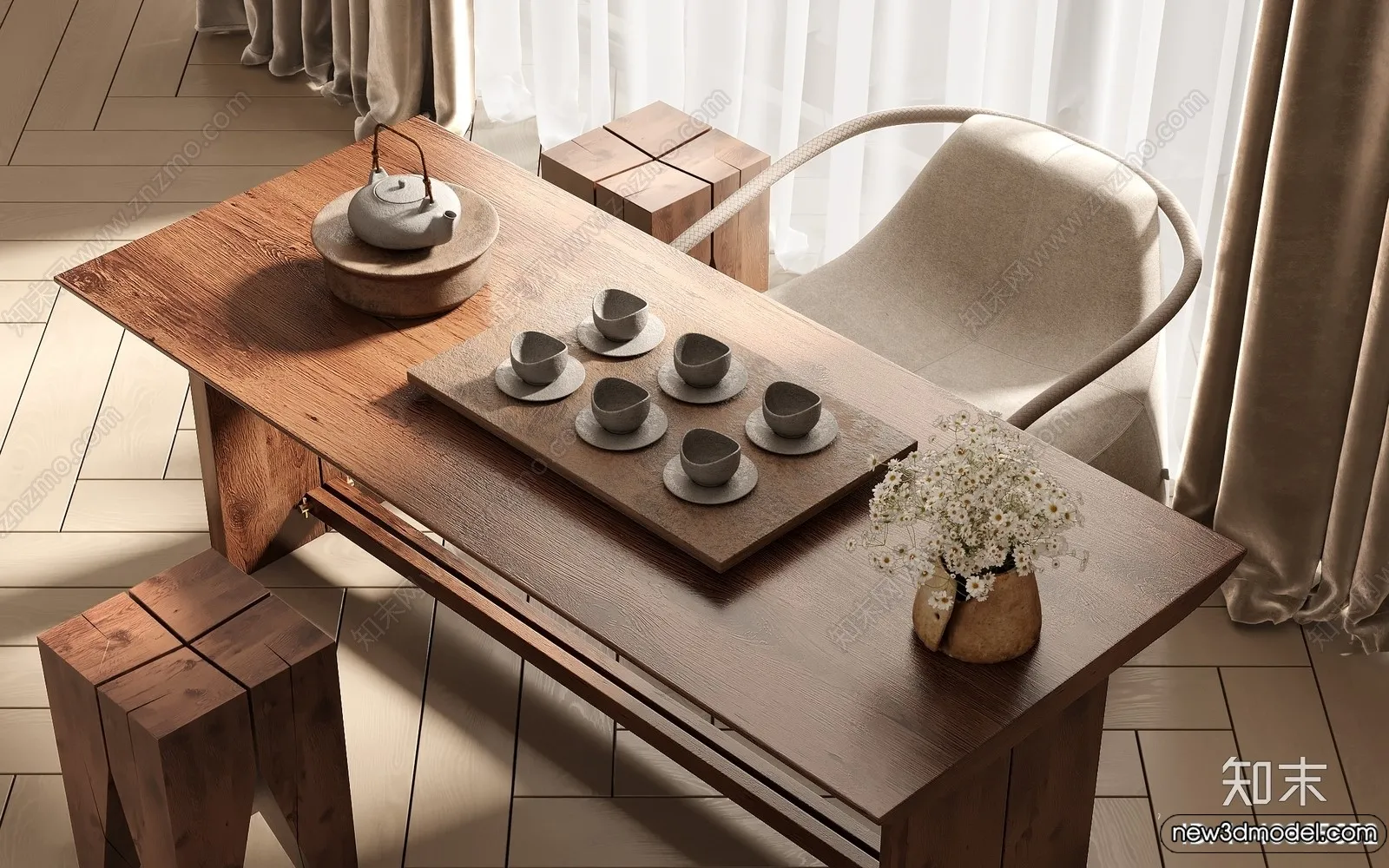 Tearoom - 3D Models - 3D Interior Scenes - 014