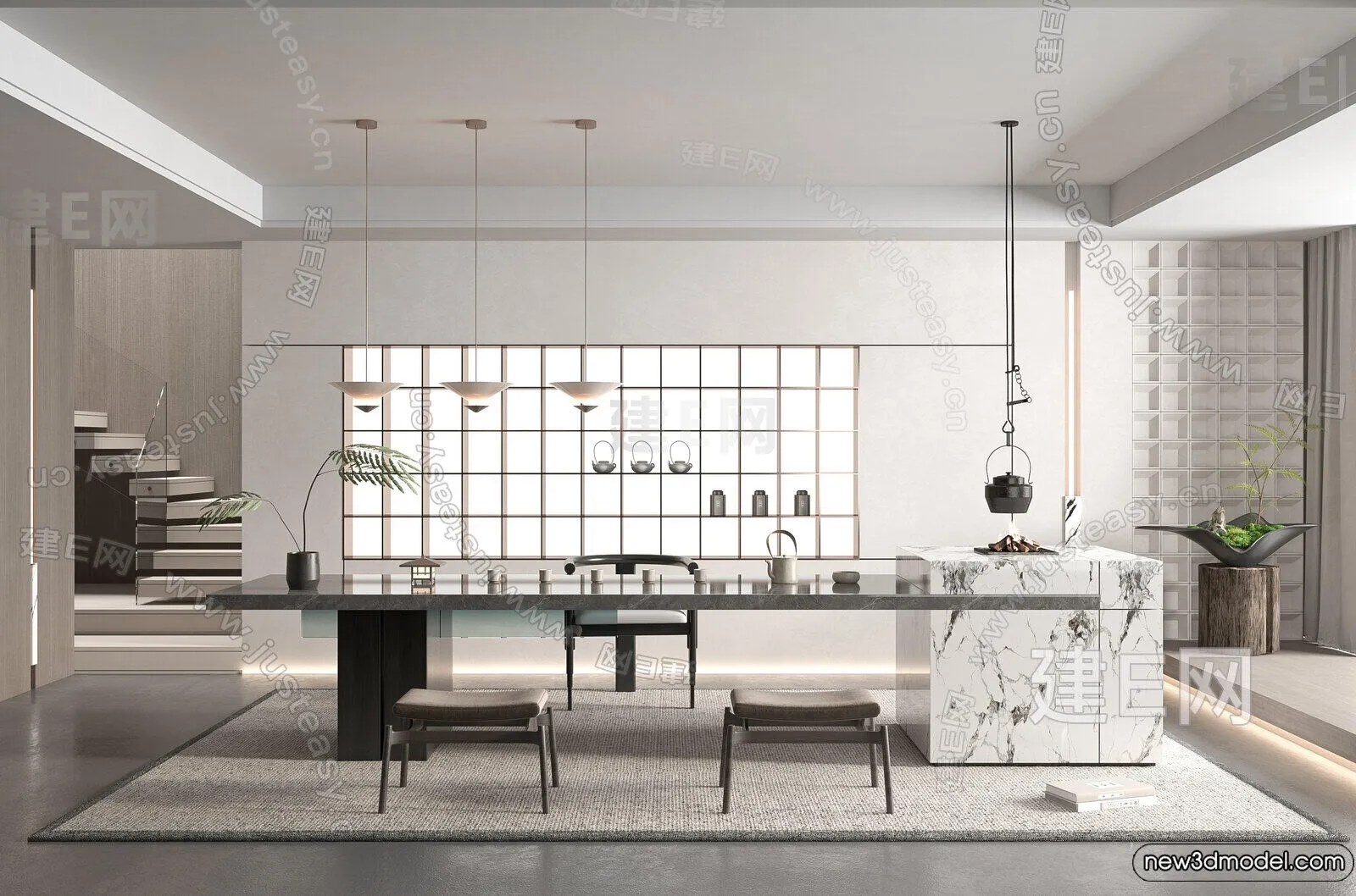 Tearoom - 3D Models - 3D Interior Scenes - 056