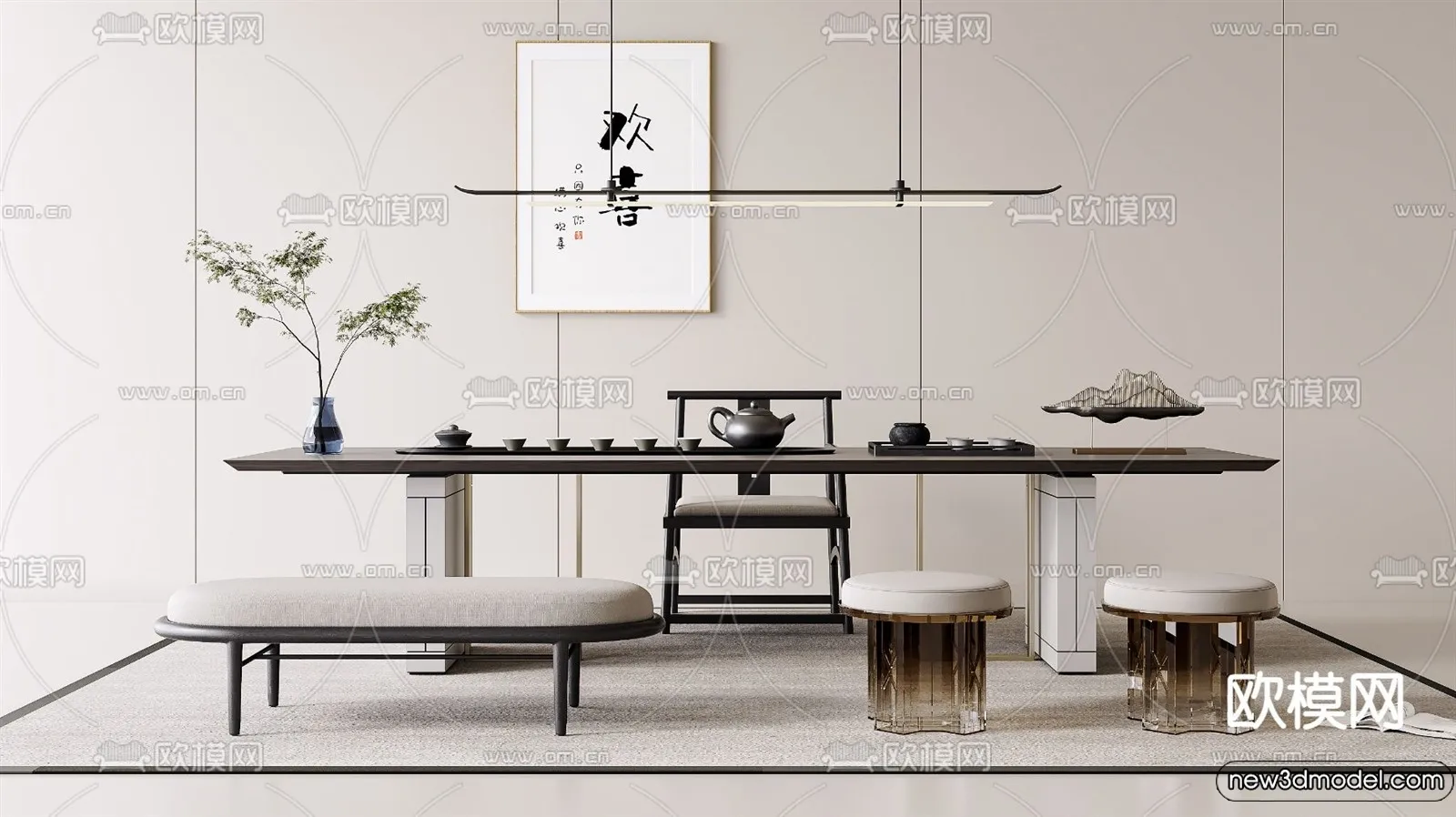 Tearoom - 3D Models - 3D Interior Scenes - 066