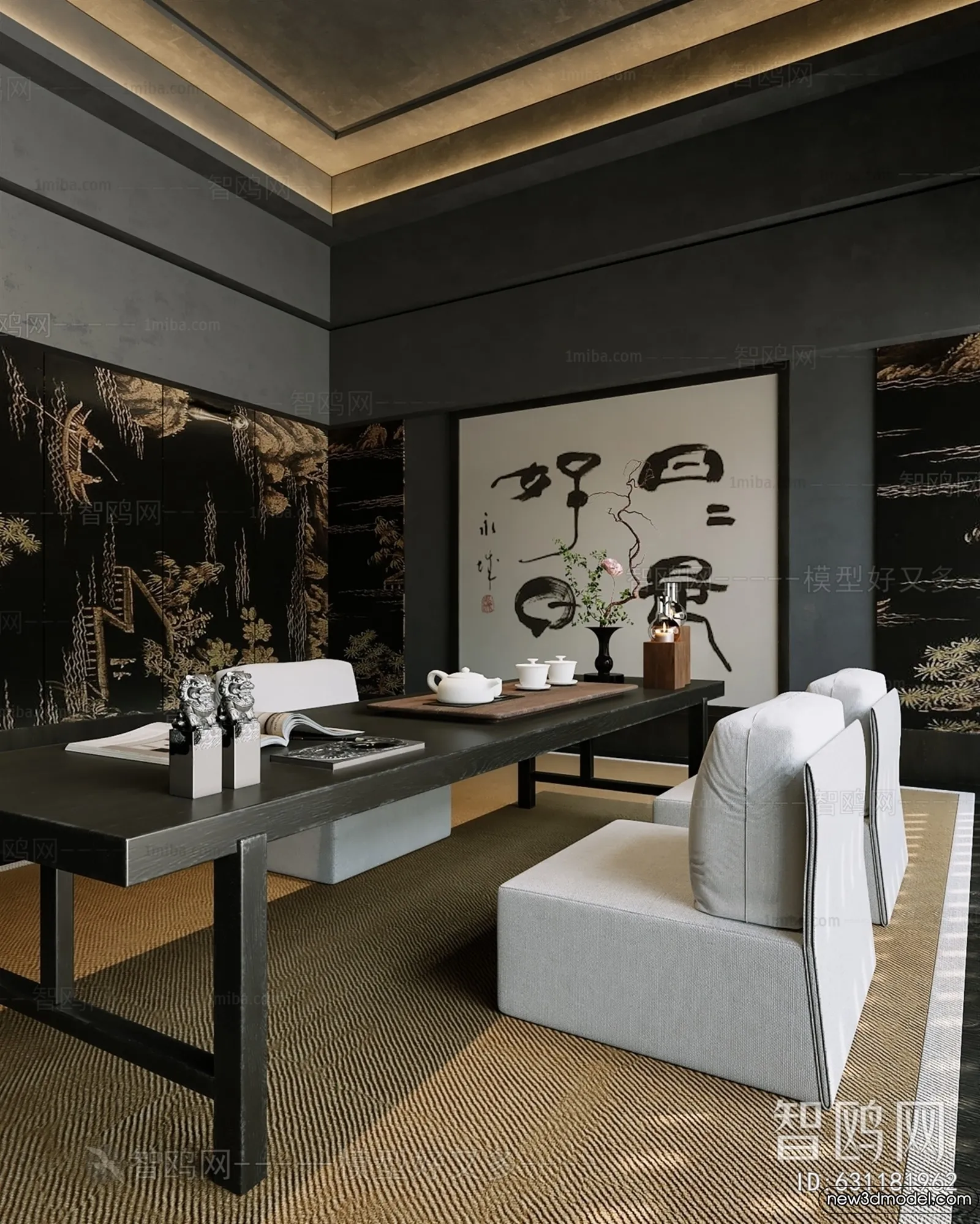 Tearoom - 3D Models - 3D Interior Scenes - 076