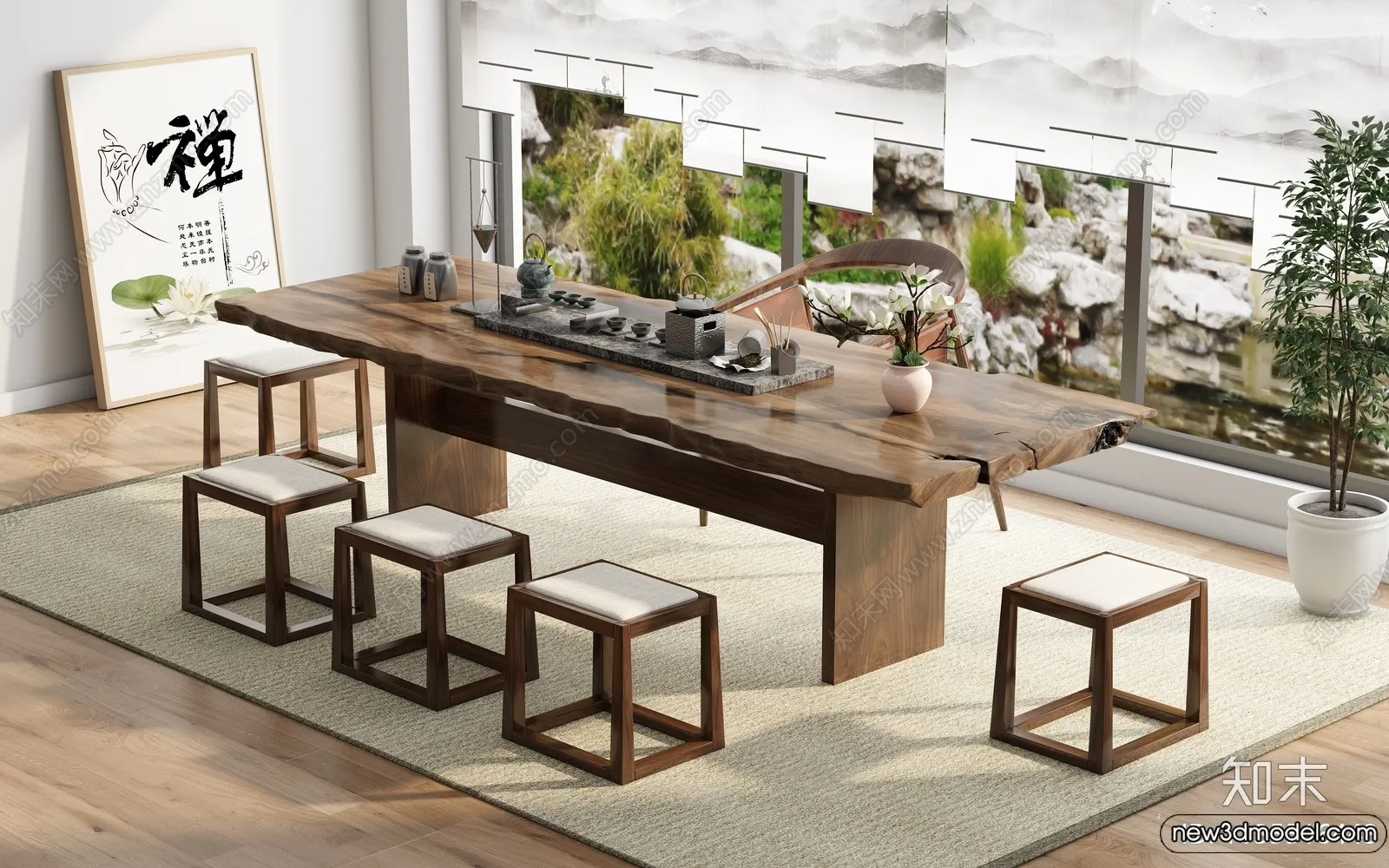 Tearoom - 3D Models - 3D Interior Scenes - 099