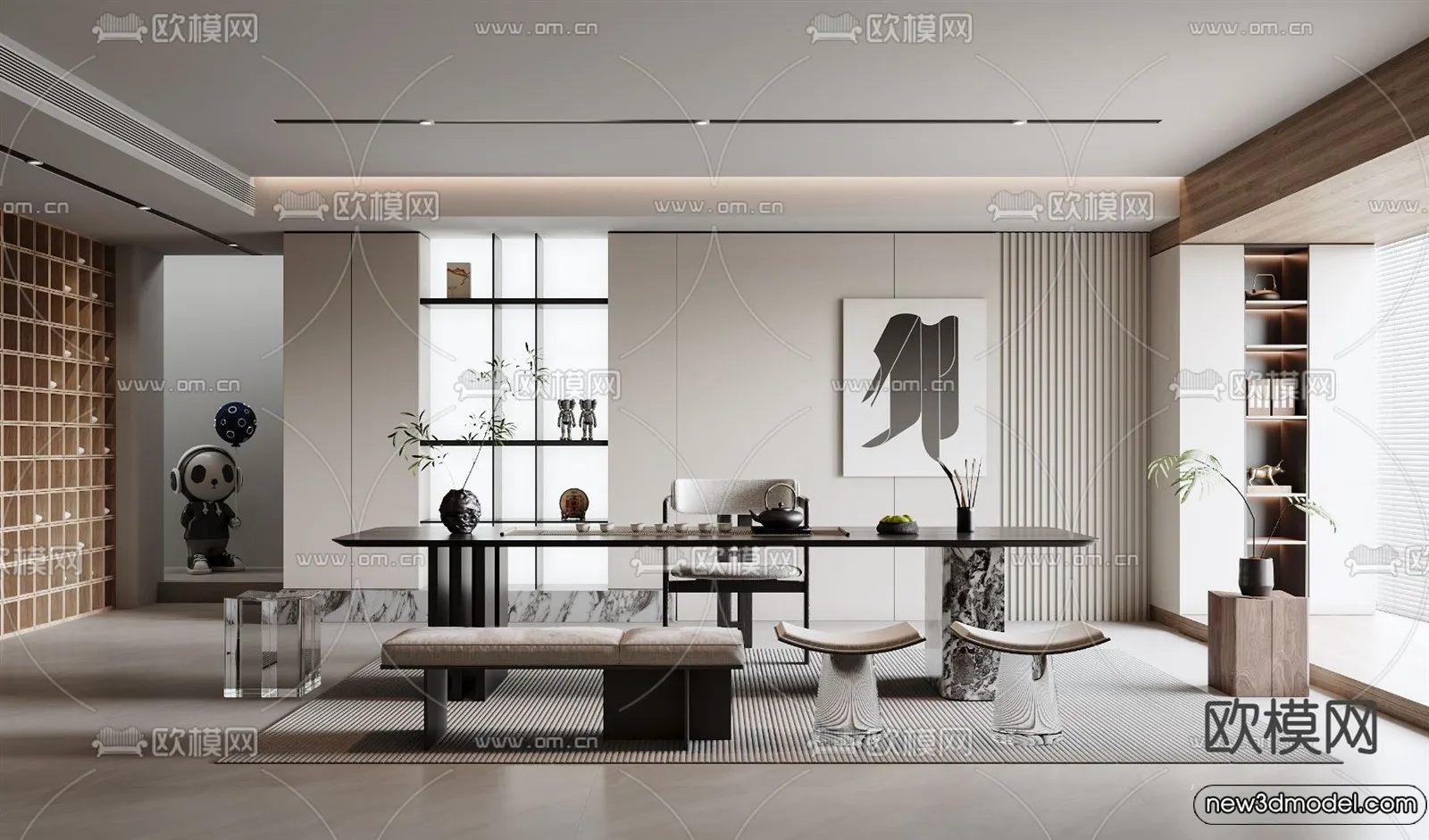 Tearoom - 3D Models - 3D Interior Scenes - 108