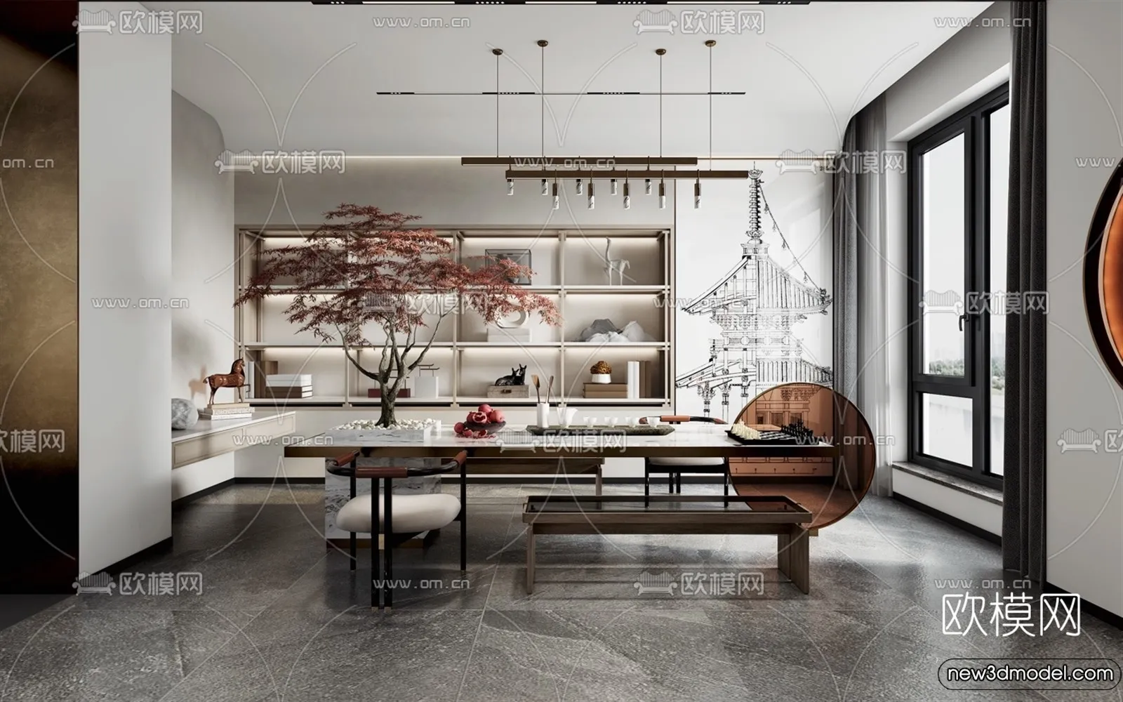 Tearoom - 3D Models - 3D Interior Scenes - 125