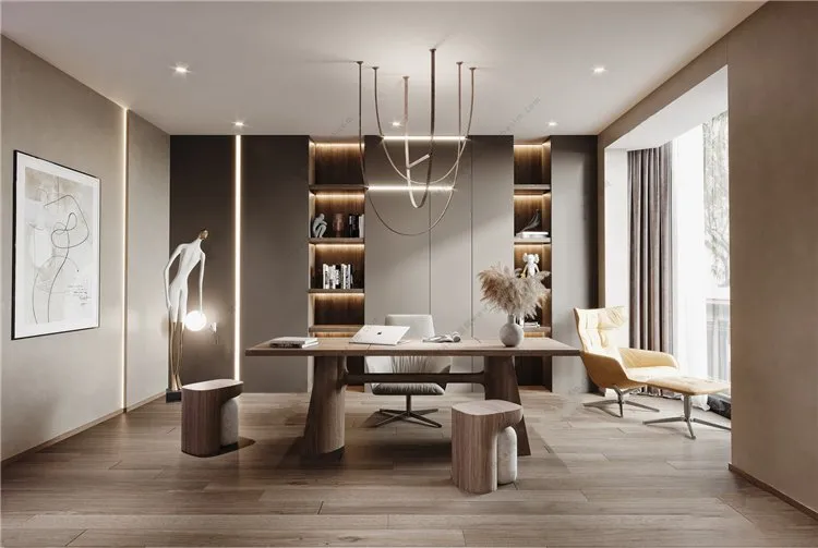 Tearoom and Study 3D Interior Scene Model - Wabi Sabi Style - 001