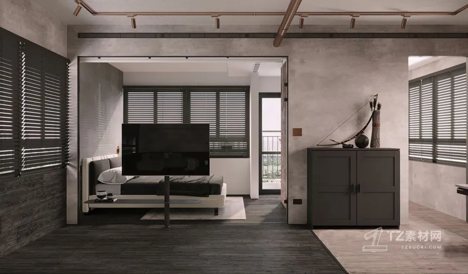 Tearoom and Study 3D Interior Scene Model - Wabi Sabi Style - 017