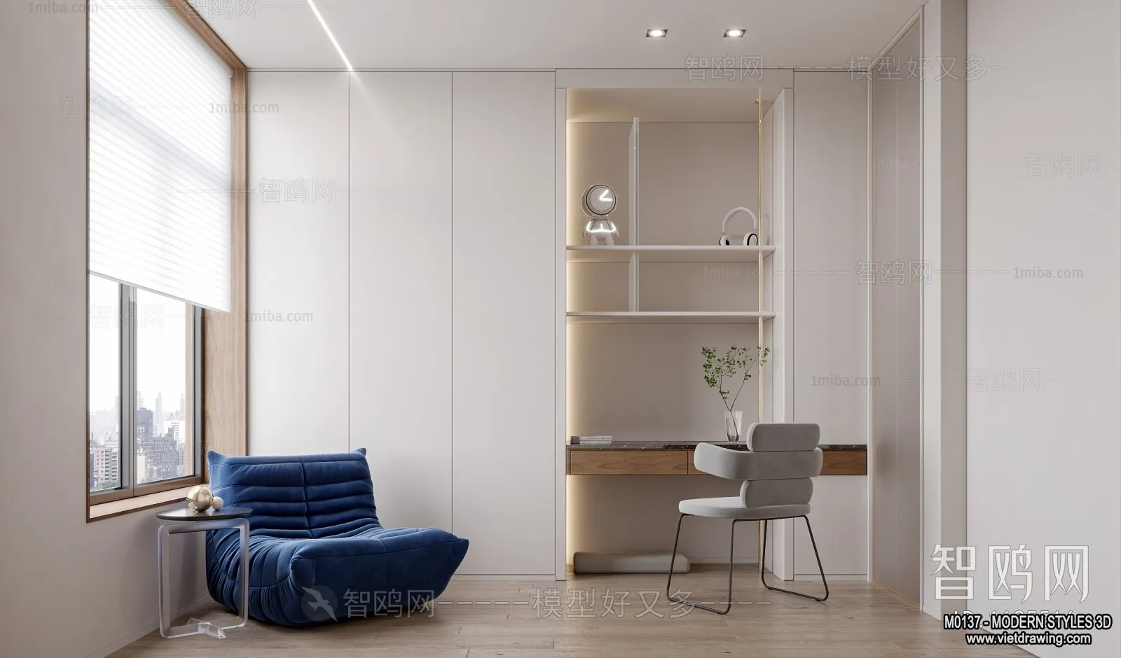 Tearoom - Modern Style Interior 3D Scenes - 3D Model - 017