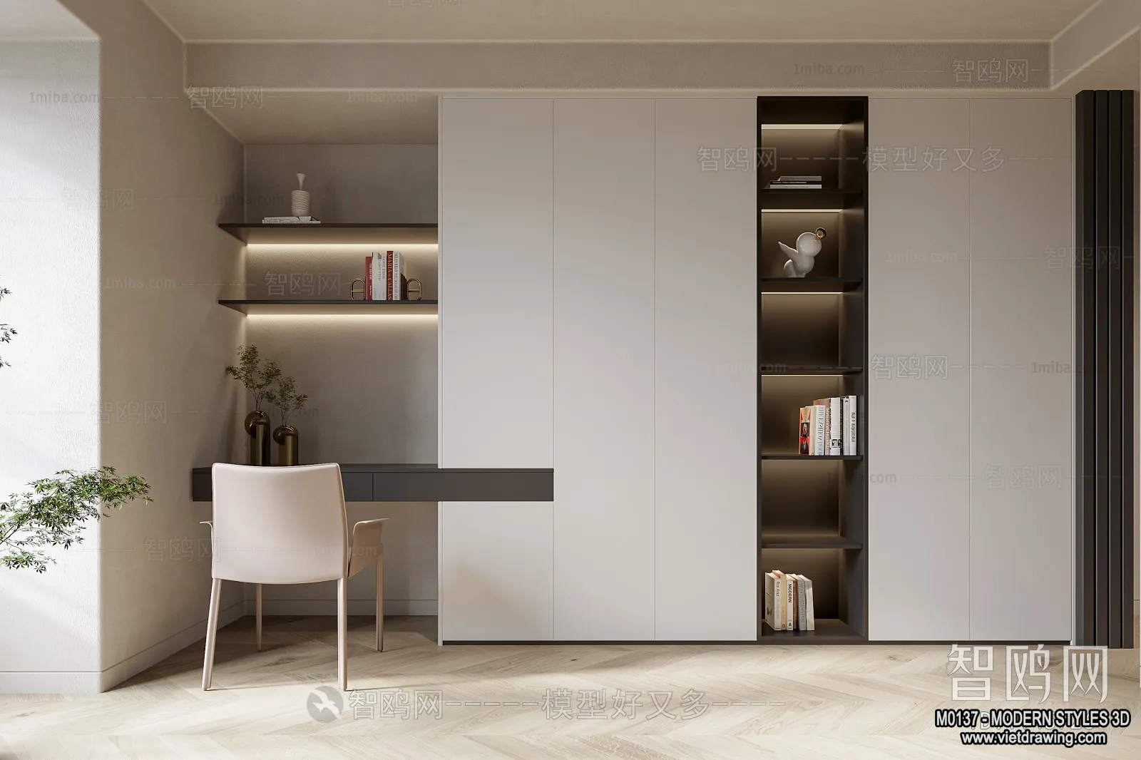 Tearoom - Modern Style Interior 3D Scenes - 3D Model - 018